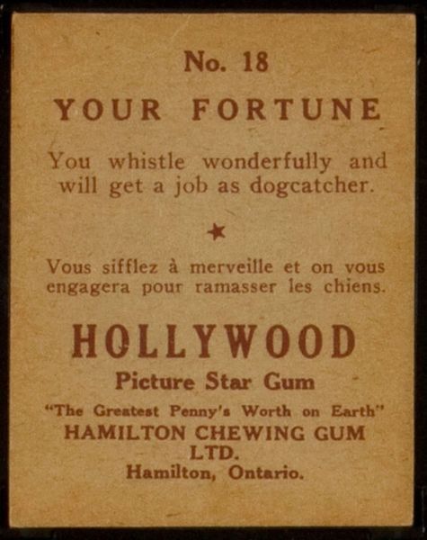 V289 1935 Hamilton Gum Movie Stars